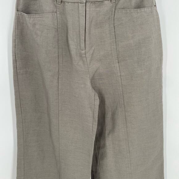 Sundance grey linen blend wide leg pants womens size petite 2 - Picture 4 of 8